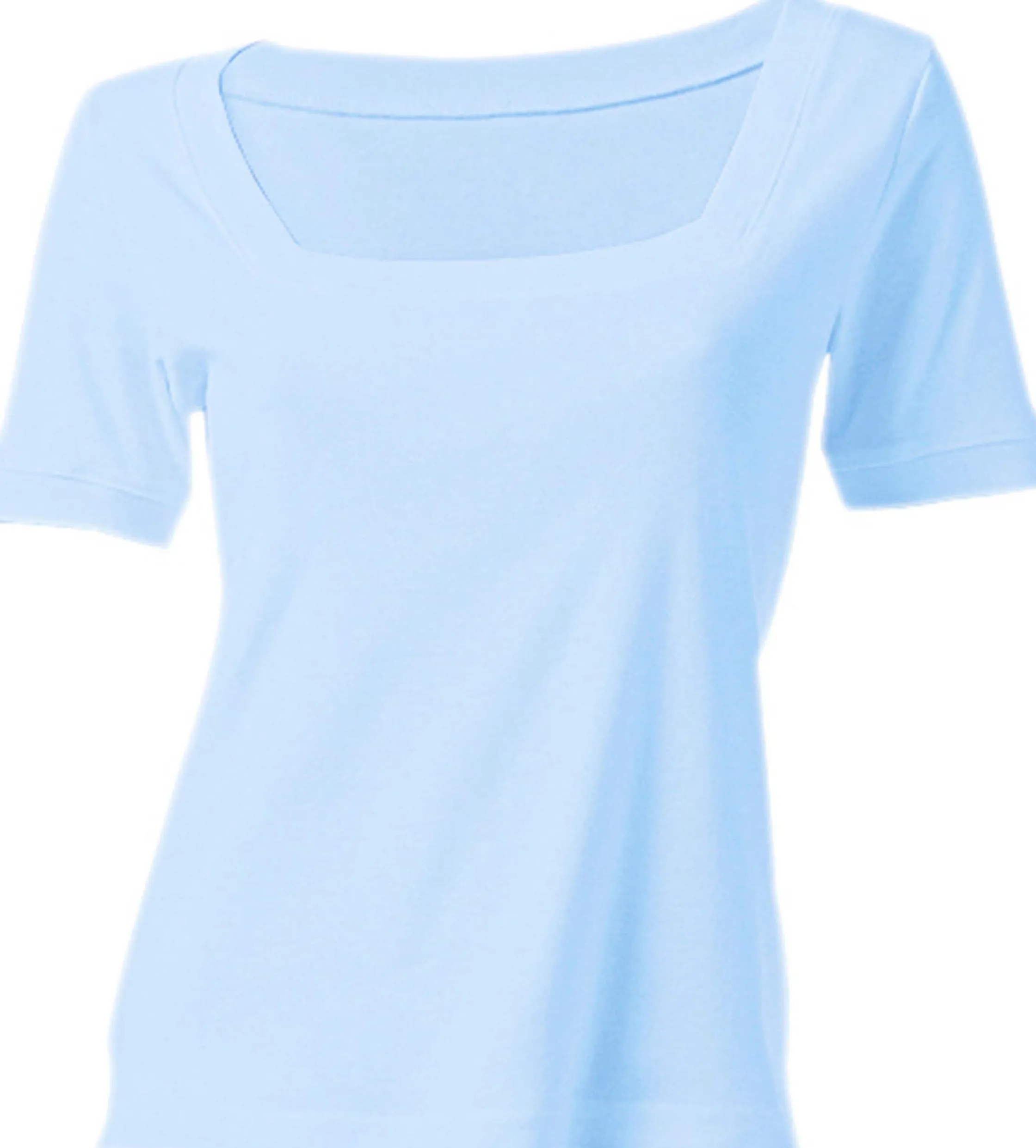 Strandmode|Shirts|heine Shirt aus Rippenware bleu
