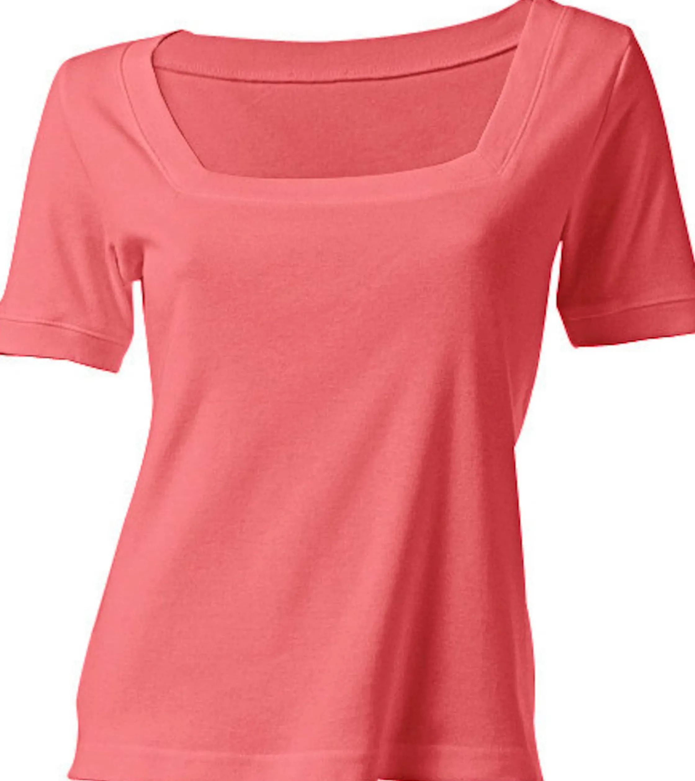 Basics|heine Shirt aus Rippenware koralle