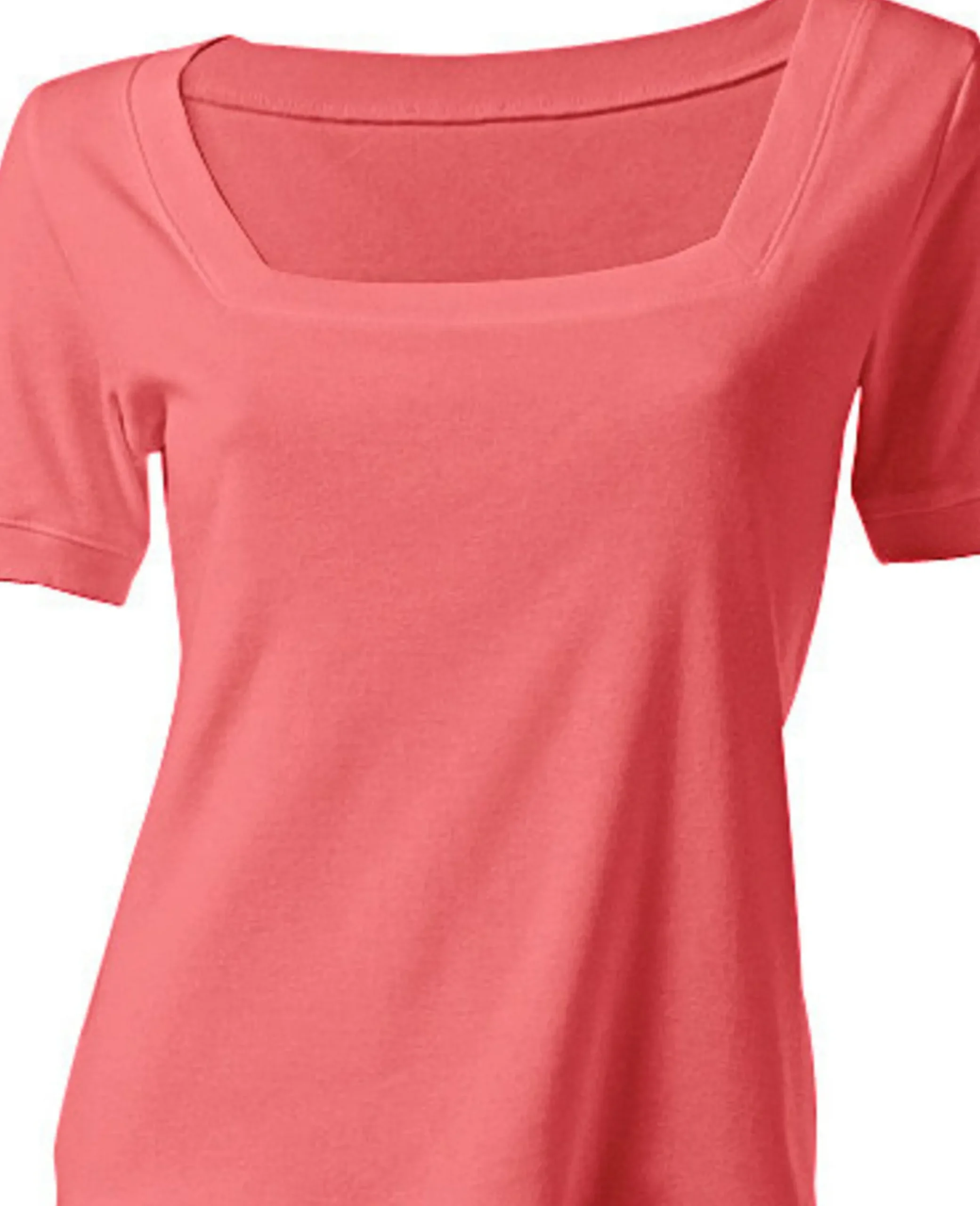 Basics|heine Shirt aus Rippenware koralle