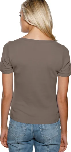 Basics|Shirts|heine Shirt aus Rippenware taupe