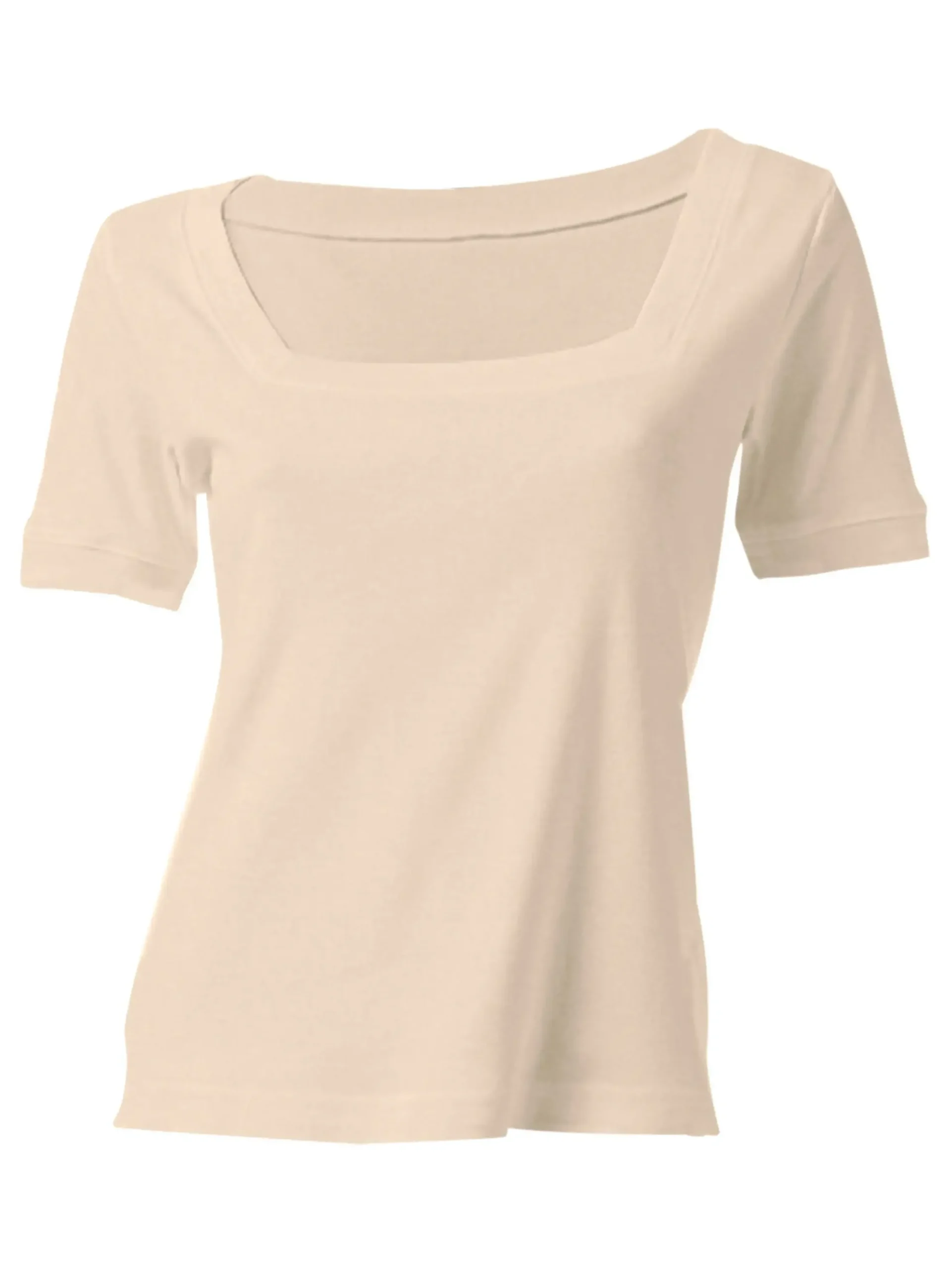 Basics|Shirts|heine Shirt aus Rippenware beige
