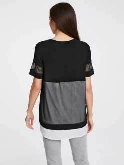 Shirts|heine Shirt im Lagen-Look schwarz