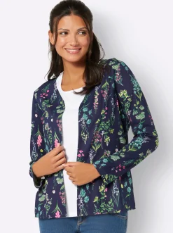 Shirts| Shirtjacke marine-altrosa-bedruckt