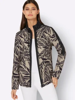 Jacken| Shirtjacke schwarz-sand