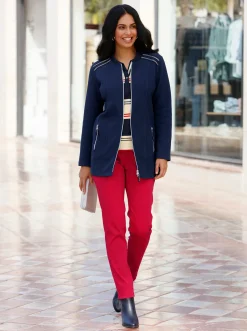 Jacken| Shirtjacke in Longform marine