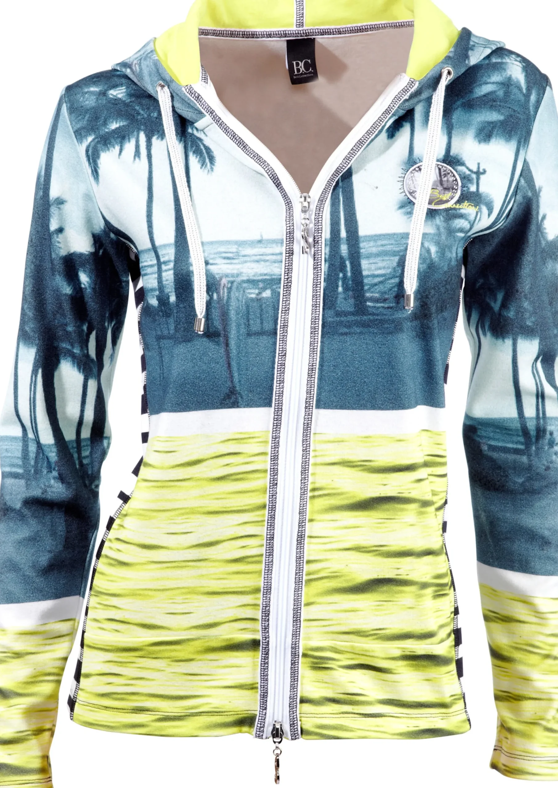 Strandmode|Jacken|heine Shirtjacke mit Fotoprint limette