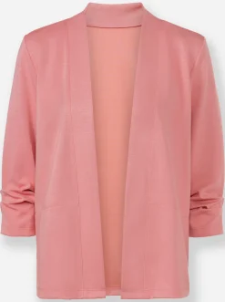Jacken| Shirtjacke mit gerafften Ärmeln flamingo
