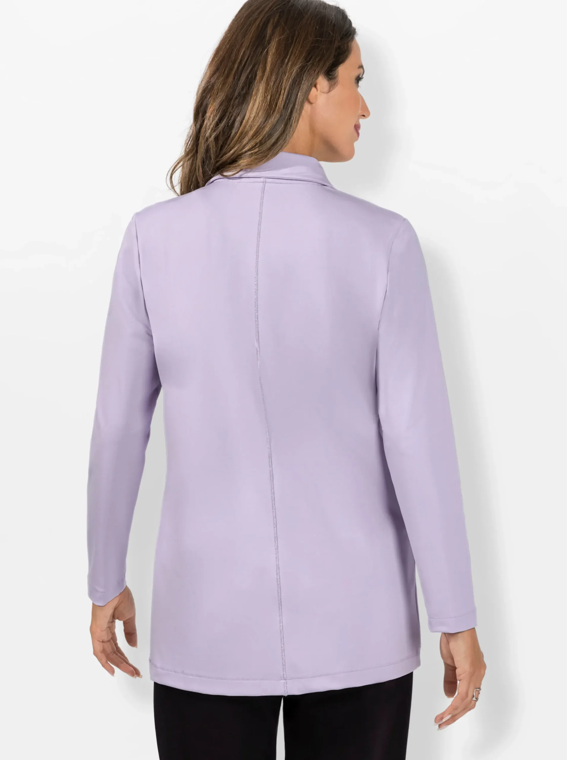 Jacken| Shirtjacke mit Glitzer-Effekten flieder