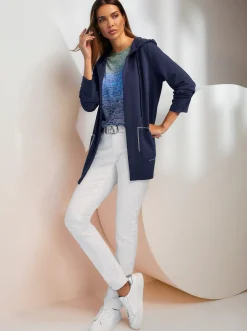Jacken|heine Shirtjacke mit leichtem Glanz marine