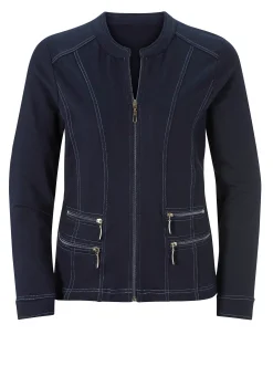 Jacken| Shirtjacke mit Reißverschluss marine
