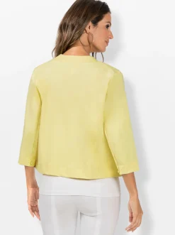 Jacken| Shirtjacke mit 3/4-Ärmeln zitrone