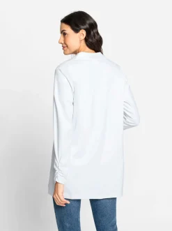 Jacken| Shirtjacke mit Ärmel-Raffungen weiß
