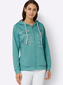 Jacken| Shirtjacke mit Schriftzügen ozean