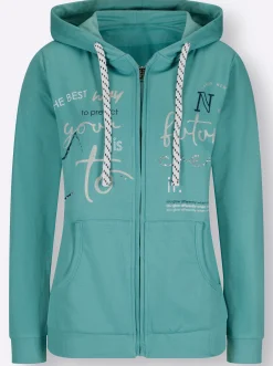 Jacken| Shirtjacke mit Schriftzügen ozean