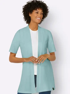 Jacken| Shirtjacke mit Seitenschlitzen mint