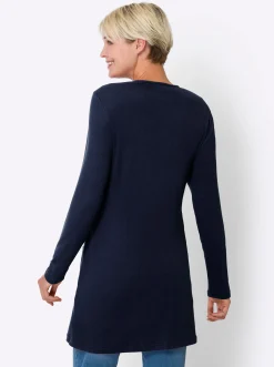 Jacken| Shirtjacke ohne Verschluss nachtblau