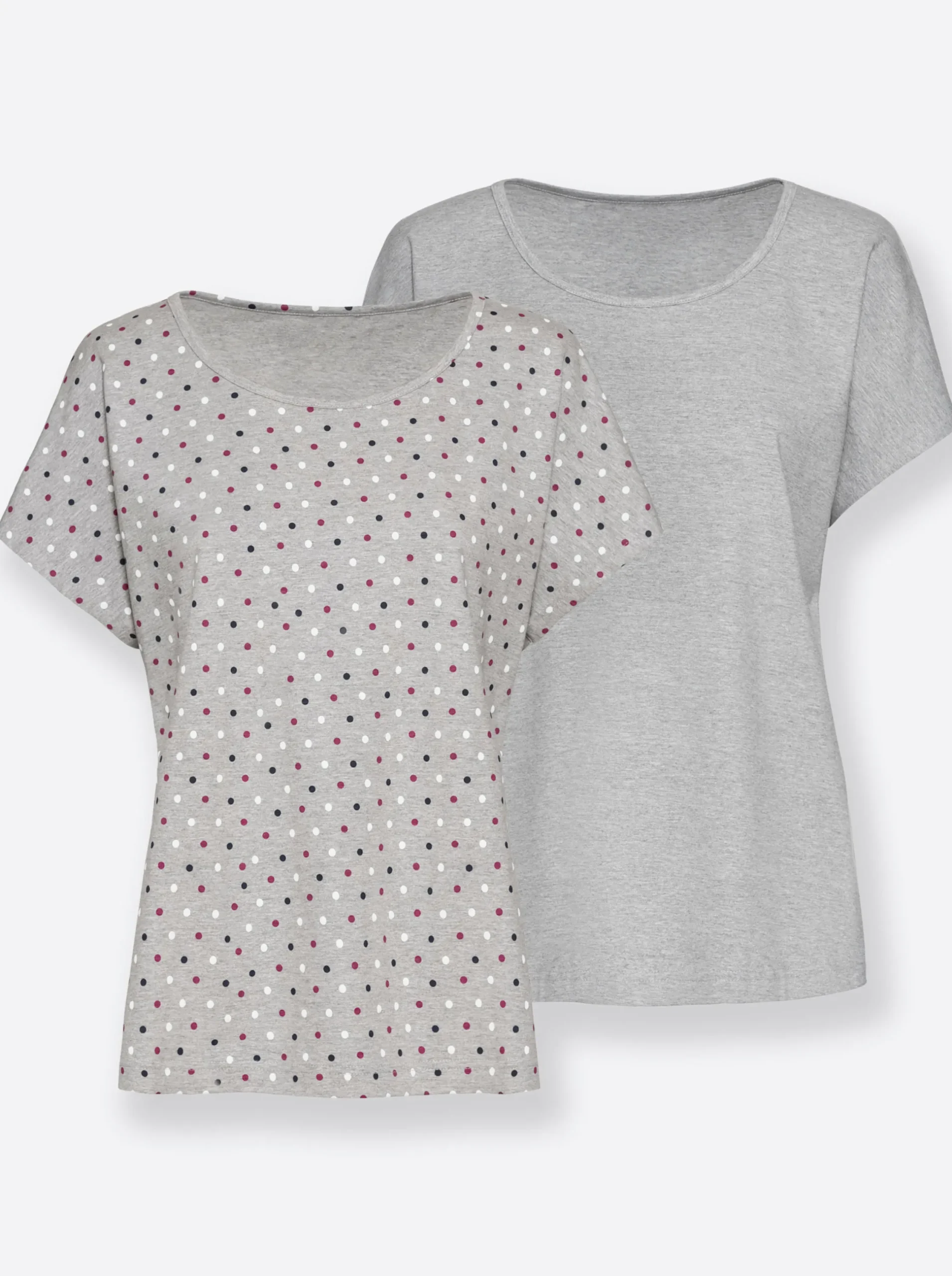 Homewear|Homewear|feel good Shirts grau+grau-gepunktet