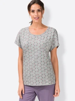 Homewear|Homewear|feel good Shirts grau+grau-gepunktet