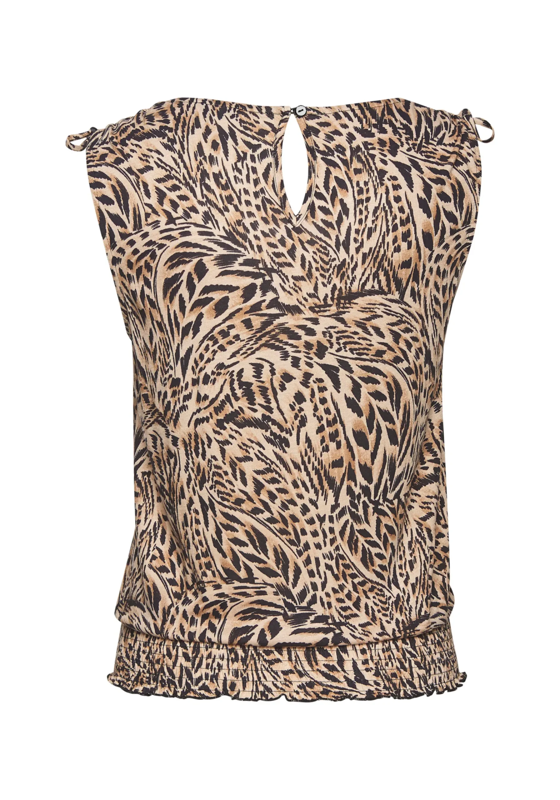 Shirts|Buffalo Shirttop beige-jeansblaubedruckt