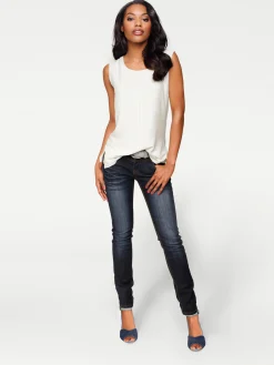 Shirts|heine Shirttop im Lagen-Look ecru