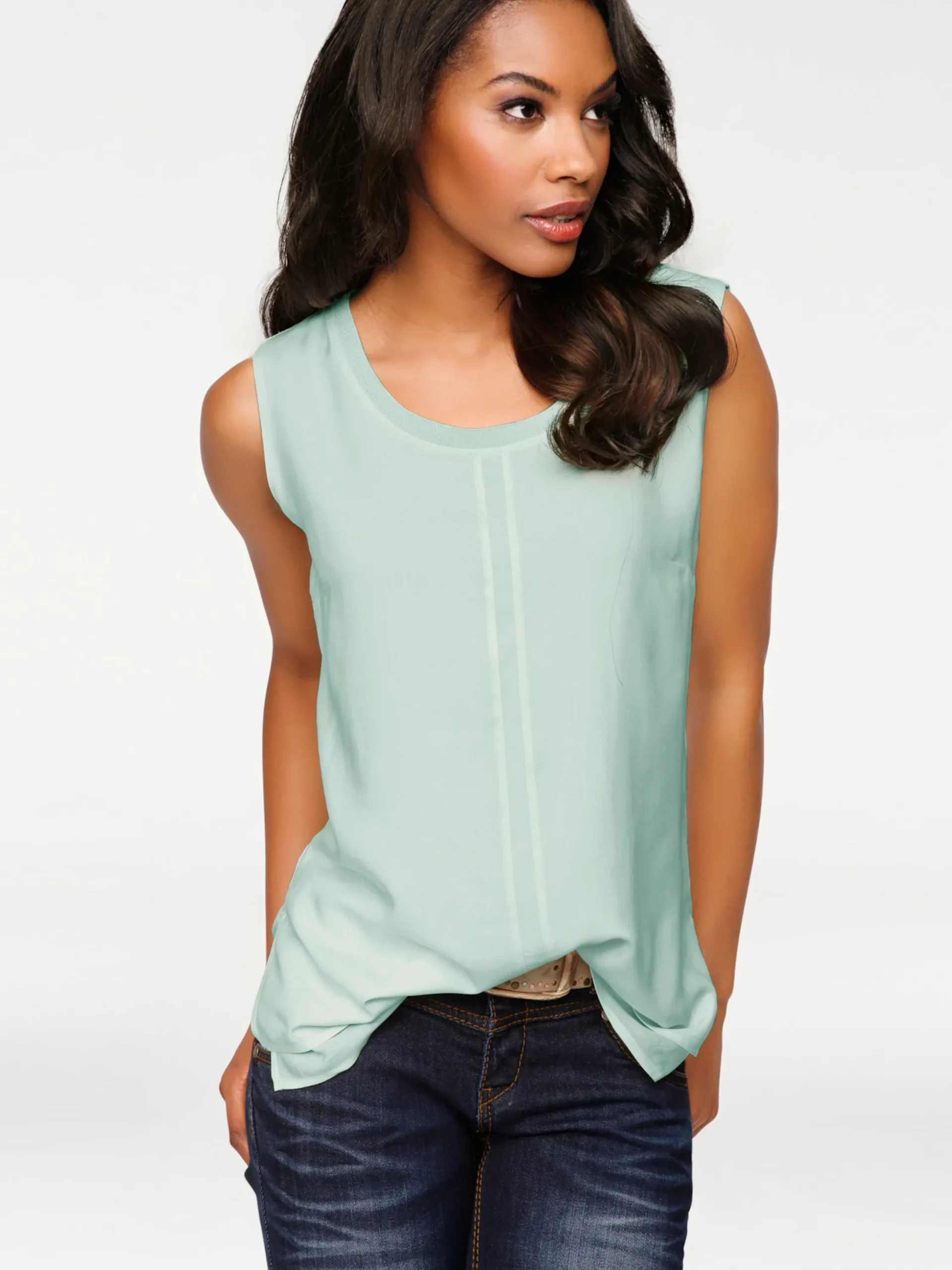 Basics|Shirts|heine Shirttop im Lagen-Look mint