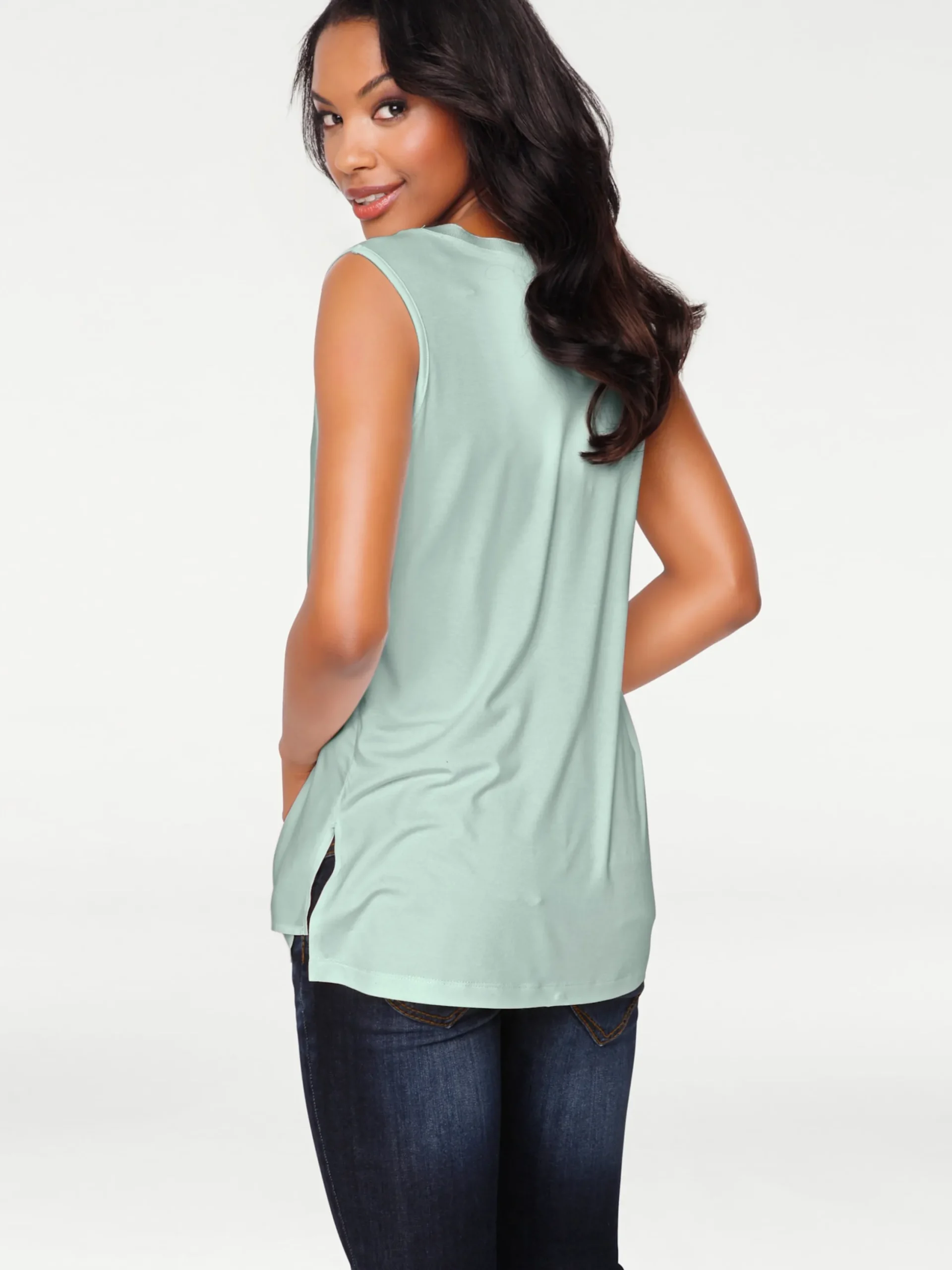 Basics|Shirts|heine Shirttop im Lagen-Look mint