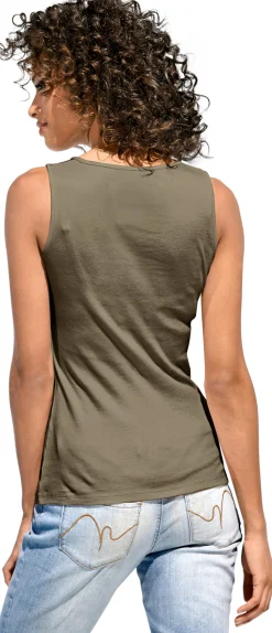 Strandmode|heine Shirttop mit Karree-Ausschnitt oliv