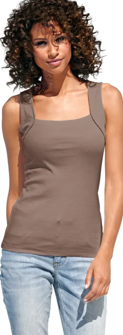 Shirts|heine Shirttop mit Karree-Ausschnitt taupe