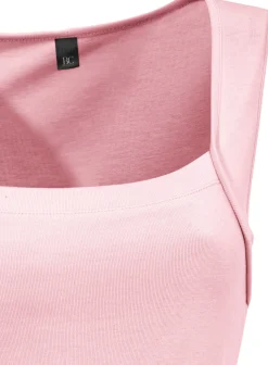 Basics|heine Shirttop mit Karree-Ausschnitt rosé