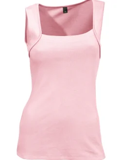 Basics|heine Shirttop mit Karree-Ausschnitt rosé