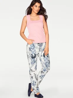 Basics|heine Shirttop mit Karree-Ausschnitt rosé