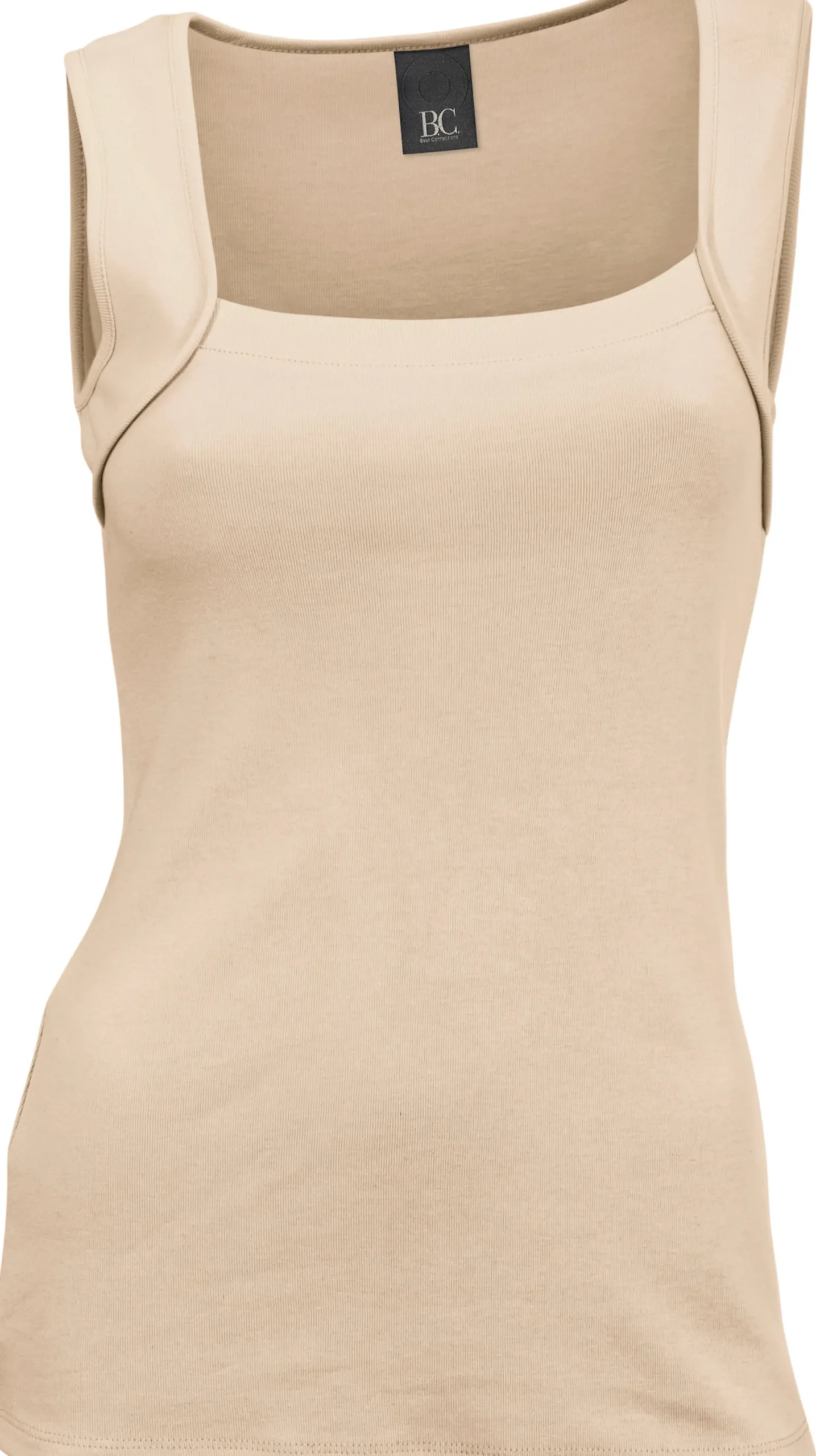 Strandmode|Basics|heine Shirttop mit Karree-Ausschnitt beige