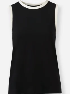 Shirts|heine Shirttop mit Kontrastblenden schwarz