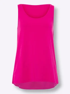 Shirts|heine Shirttop mit weitem Ausschnitt pink
