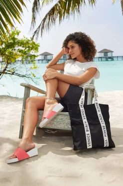 Taschen|Venice Beach Shopper schwarz-weiß