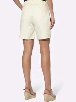 Strandmode|Jeans|heine Shorts mit Stickerei ecru