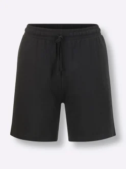 Nachtwäsche|wäschepur Shorty weiß-schwarz