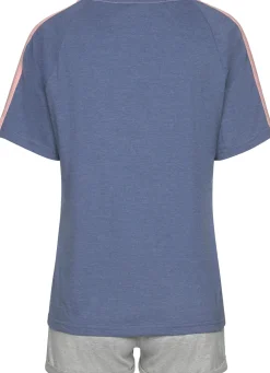 Nachtwäsche|Arizona Shorty blau-meliert-grau-meliert