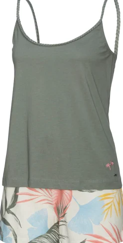 Nachtwäsche|Vivance Dreams Shorty khaki-gemustert