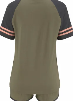 Nachtwäsche|Arizona Shorty grün-apricot