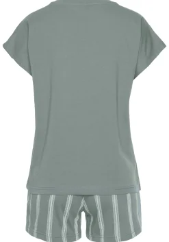 Nachtwäsche|Vivance Dreams Shorty grüngestreift