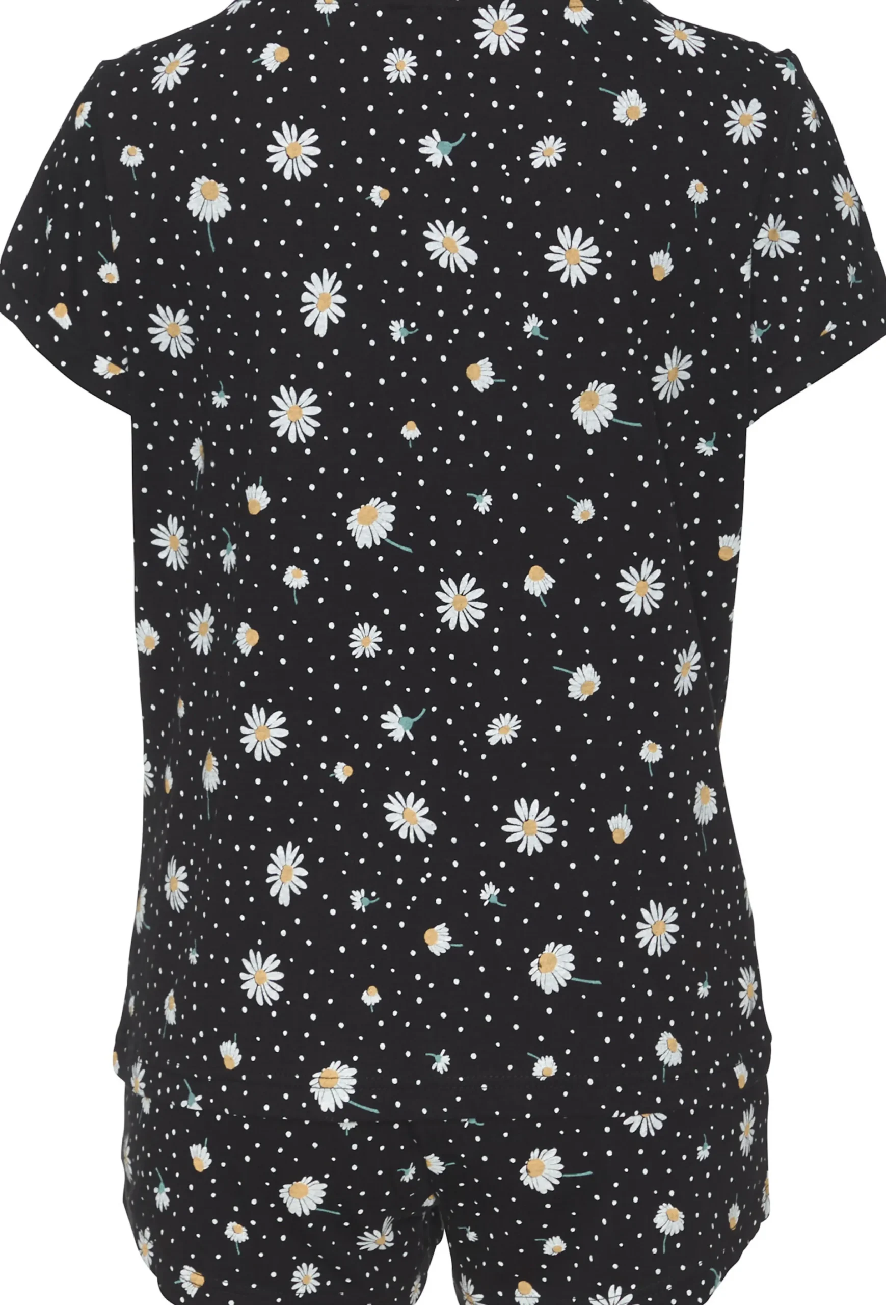 Nachtwäsche|Vivance Dreams Shorty schwarz-gemustert