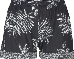 Nachtwäsche|LASCANA Shorty schwarz-gemustert