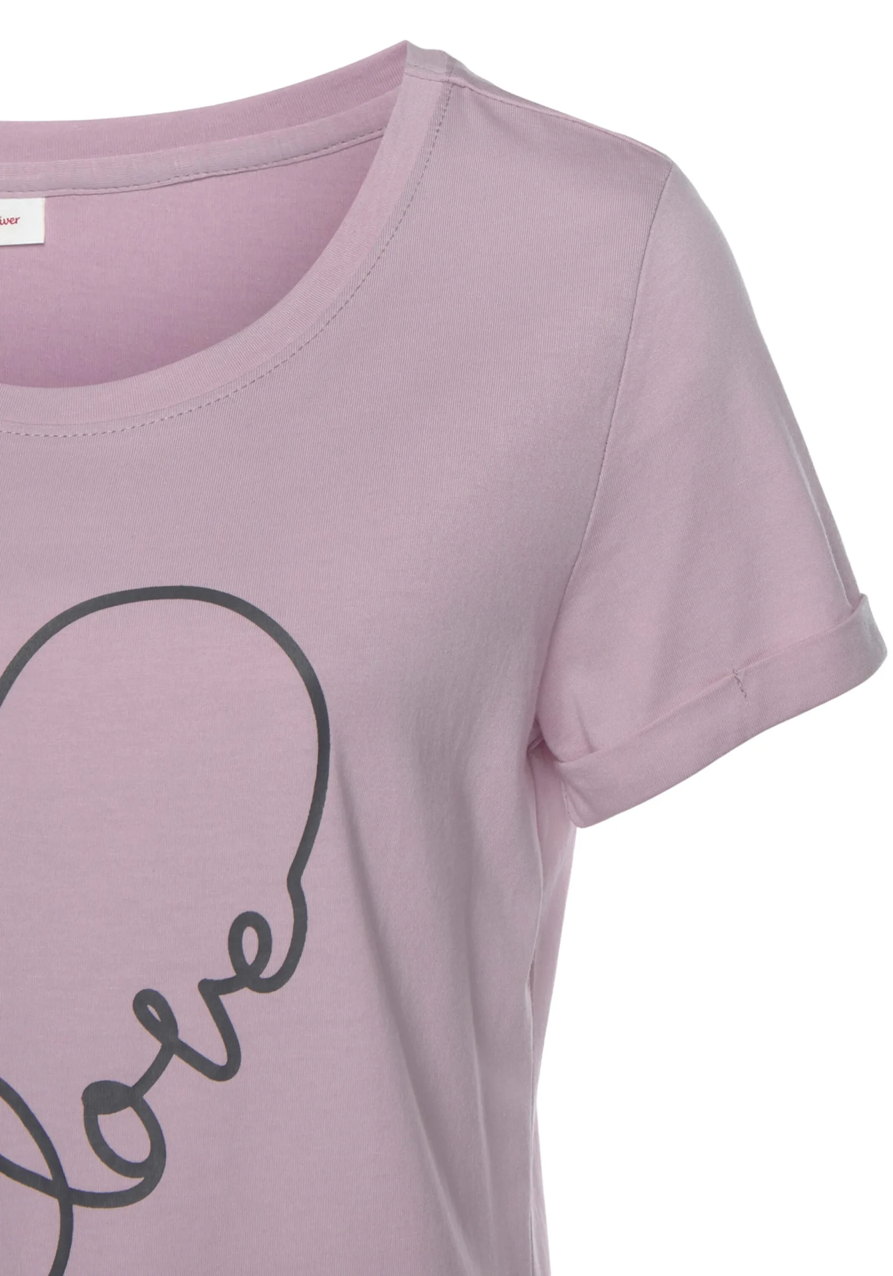 Nachtwäsche|Vivance Dreams Shorty lila,anthrazit-gemustert