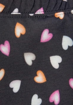 Nachtwäsche|Vivance Dreams Shorty lila,anthrazit-gemustert