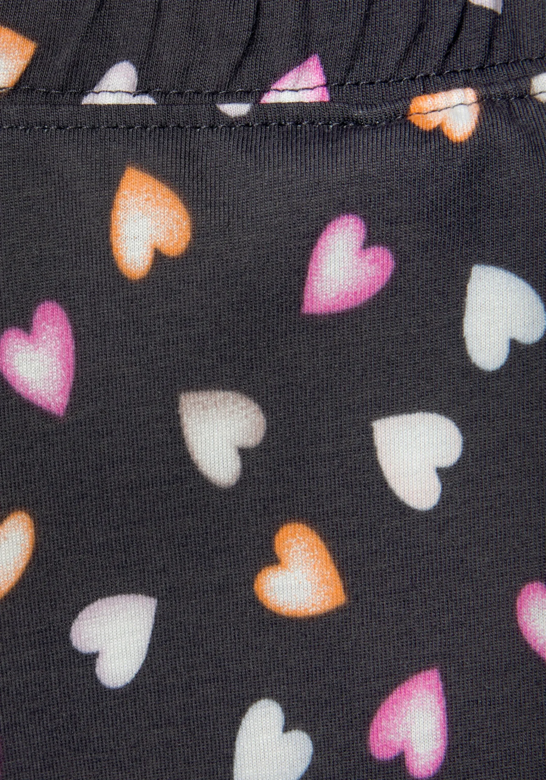 Nachtwäsche|Vivance Dreams Shorty lila,anthrazit-gemustert
