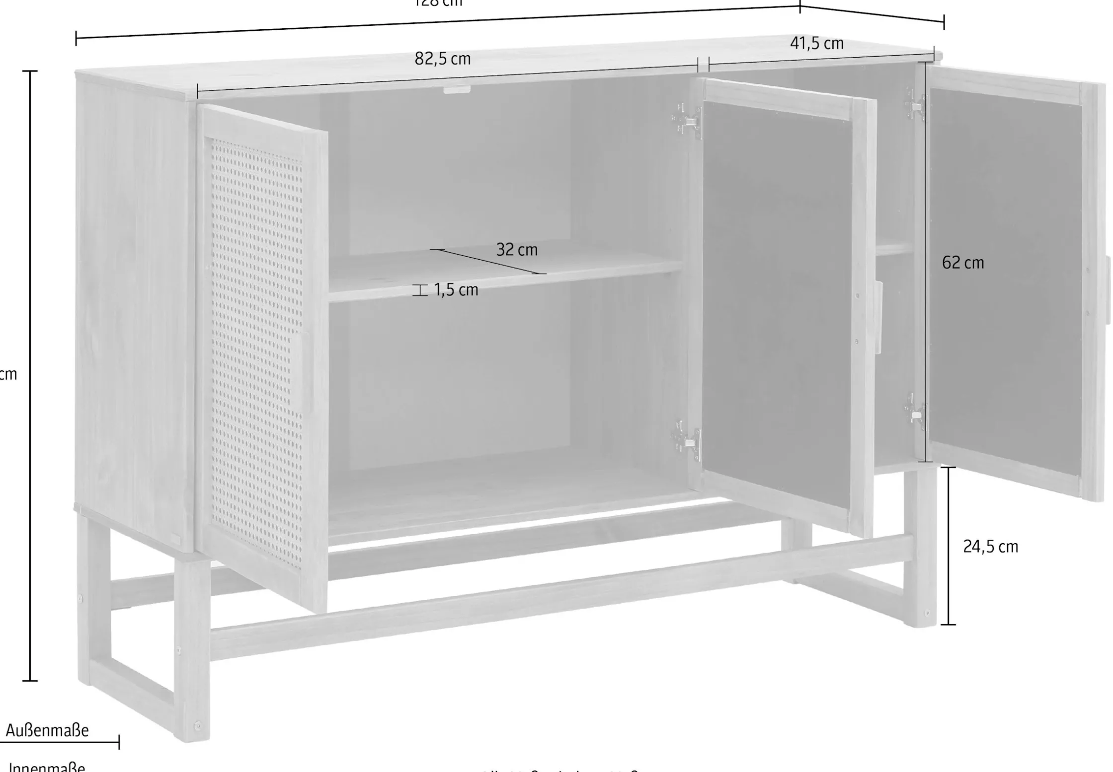 Side- & Highboards|Home affaire Sideboard honigfarben
