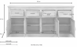 Side- & Highboards|Home affaire Sideboard weiß/beize