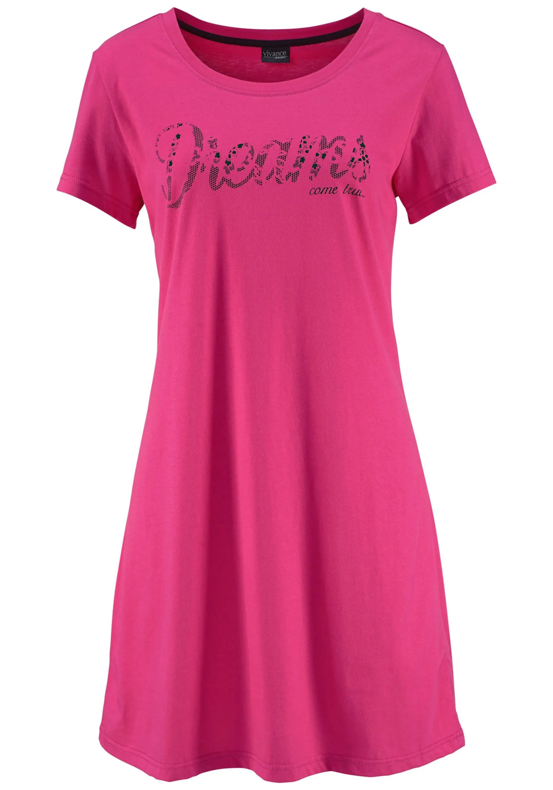 Homewear|Nachtwäsche|Vivance Dreams Sleepshirt pink,schwarz
