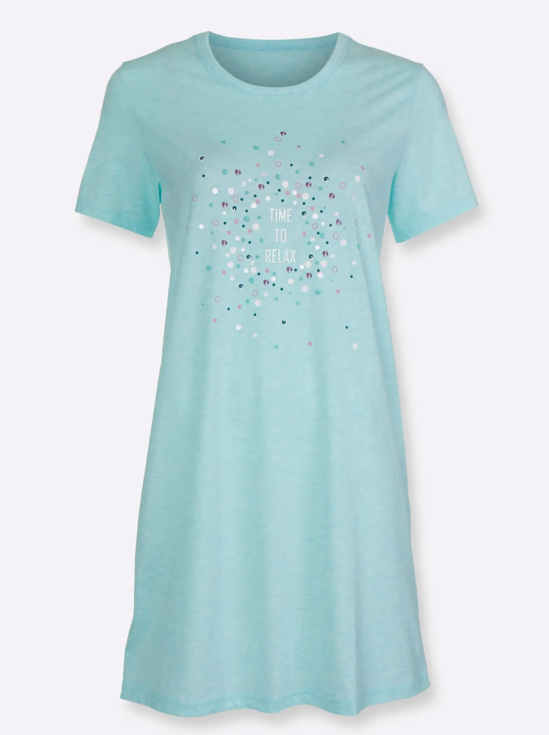 Nachtwäsche|wäschepur Sleepshirts mint-meliert+orange-meliert